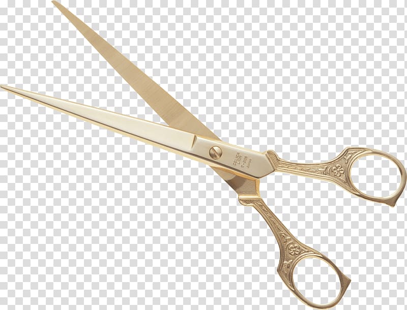 brass scissors, Scissors Hair-cutting shears, Scissors transparent background PNG clipart