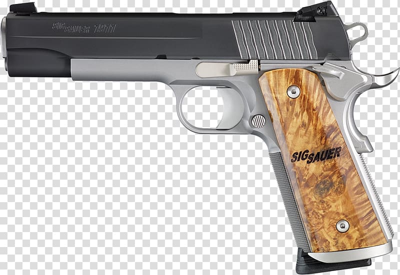 SIG Sauer 1911 .45 ACP M1911 pistol, match transparent background PNG clipart