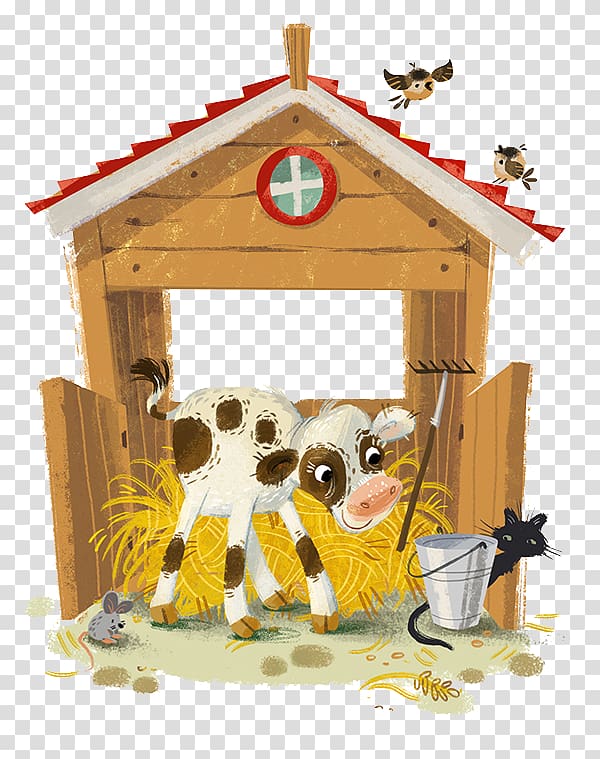 Cartoon Illustrator Illustration, Lovely hand-painted barn kittens transparent background PNG clipart