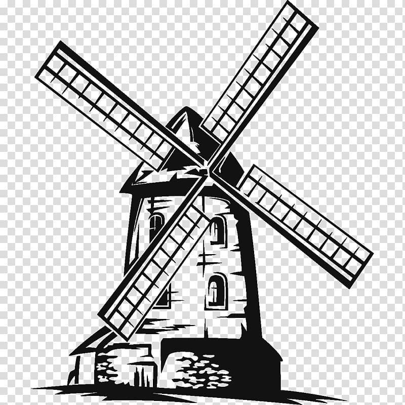 black windmill illustration, Moulin Rouge Drawing Windmill , windmills transparent background PNG clipart