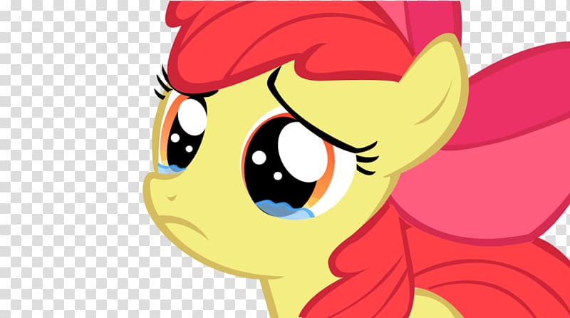 Apple Bloom Pony Applejack Crying , Romeo and Juliet Printable Caught Ya transparent background PNG clipart