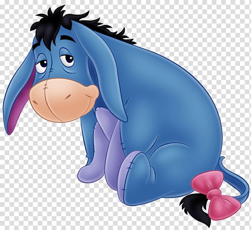 blue animal character, Eeyore Piglet Winnie the Pooh Tigger , Eeyore Free transparent background PNG clipart