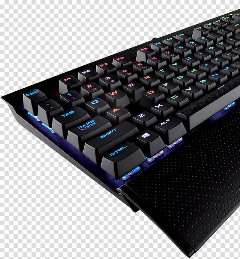 Computer keyboard Corsair Gaming K70 Cherry MX RGB Rapidfire Speed (UK) Keyboard Gaming keypad Corsair Gaming K70 LUX RGB, fire speed transparent background PNG clipart