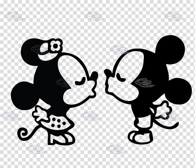 Mickey Mouse and Minnie Mouse , Minnie Mouse Mickey Mouse MacBook Pro Decal, Mickey And Minnie Mouse Silhouette transparent background PNG clipart