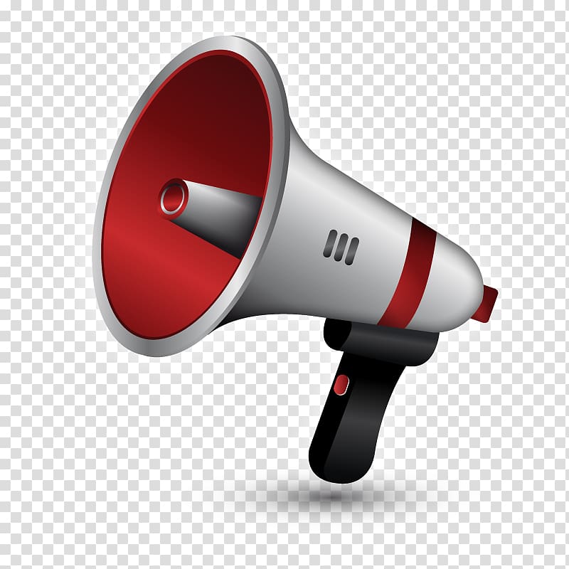 white and red megaphone, Megaphone Icon, 3D Speaker transparent background PNG clipart