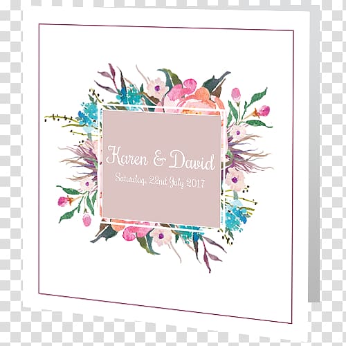Watercolour Flowers Wedding invitation Aleisha Boyd Watercolor painting, Pink Flower Wedding Card transparent background PNG clipart