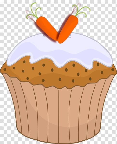 Cupcake Frosting & Icing English muffin Carrot cake, carrot transparent background PNG clipart