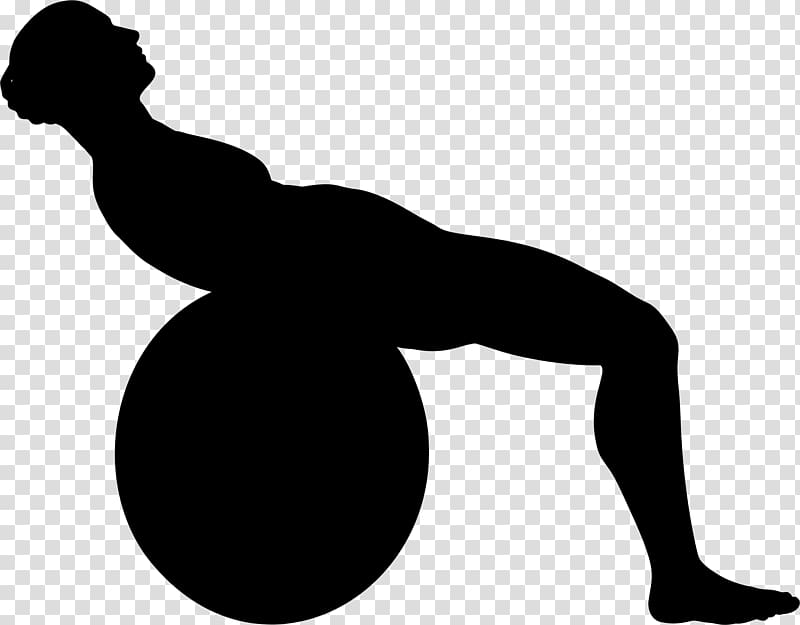 Exercise Balls Physical exercise Fitness Centre Silhouette, Silhouette transparent background PNG clipart