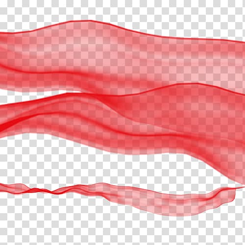 Red ribbon Computer file, Floating Red Ribbon transparent background PNG clipart