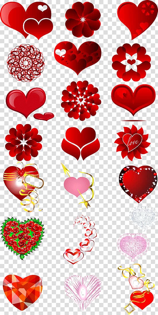 Hearts transparent background PNG clipart