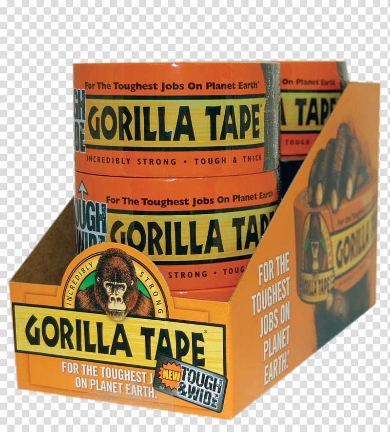 Adhesive tape Gorilla Glue Gorilla Tape Silver, corrugated tape transparent background PNG clipart