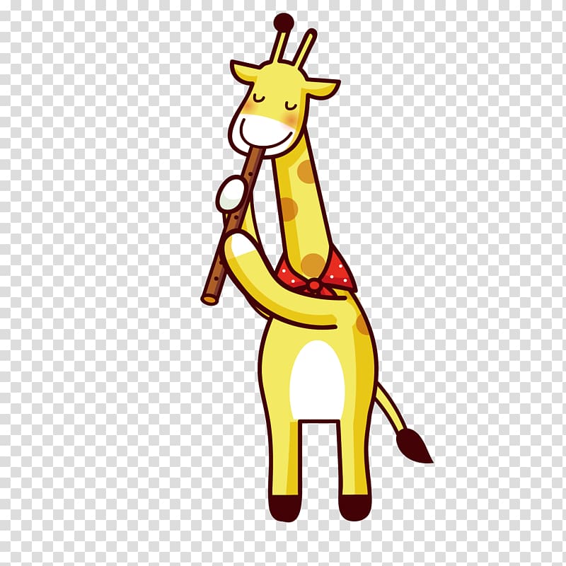 Cartoon Illustration, Cute giraffe transparent background PNG clipart