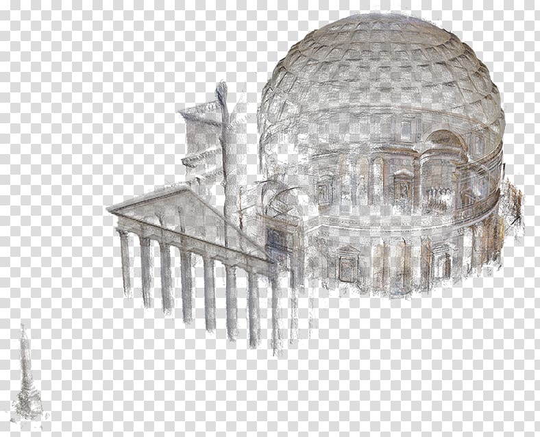 Pantheon 3D computer graphics 3D modeling 3D rendering 3D reconstruction, pantheon transparent background PNG clipart