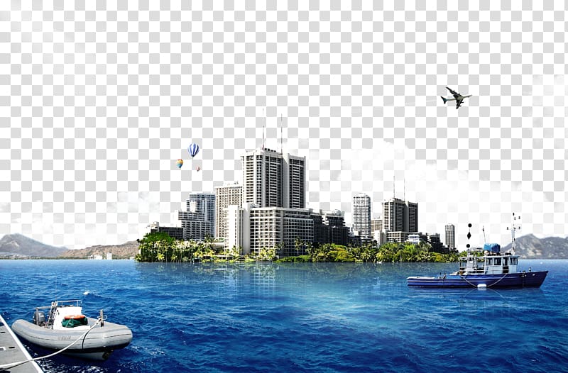 Sky, Coastal city transparent background PNG clipart