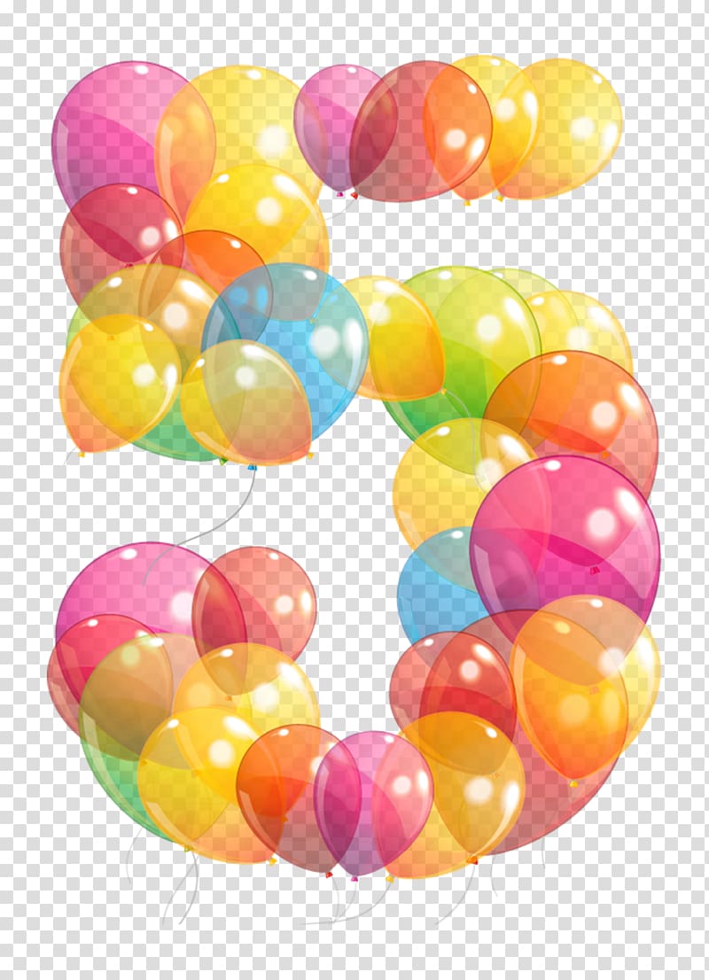 Five Nights at Freddy\'s 3 Balloon Number , 5 transparent background PNG clipart