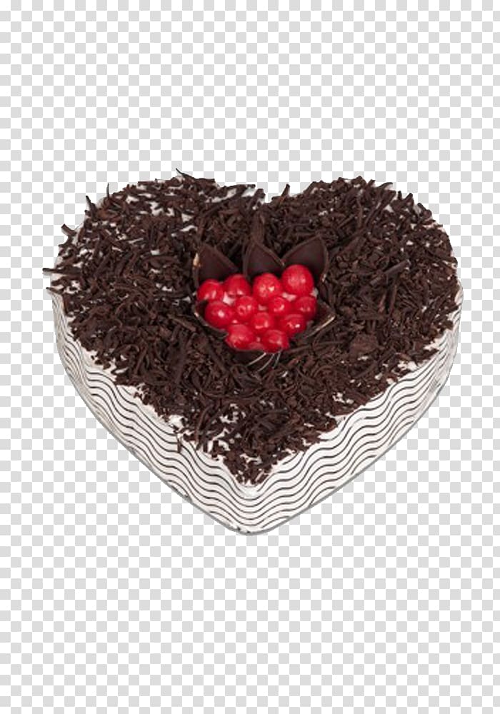 Black Forest gateau Fruitcake Chocolate truffle Chocolate cake Strawberry cream cake, chocolate cake transparent background PNG clipart