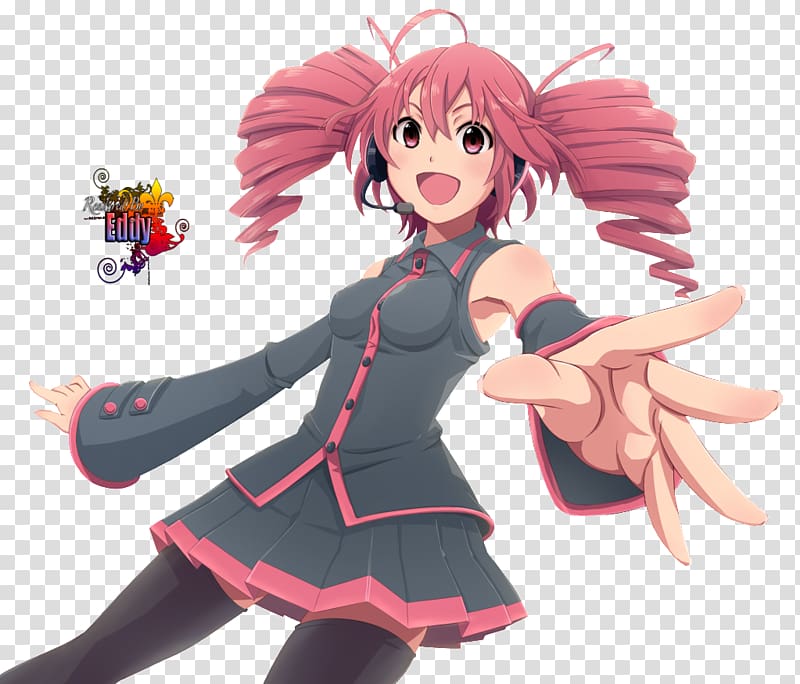 重音Teto Utau Vocaloid Anime, Anime transparent background PNG clipart