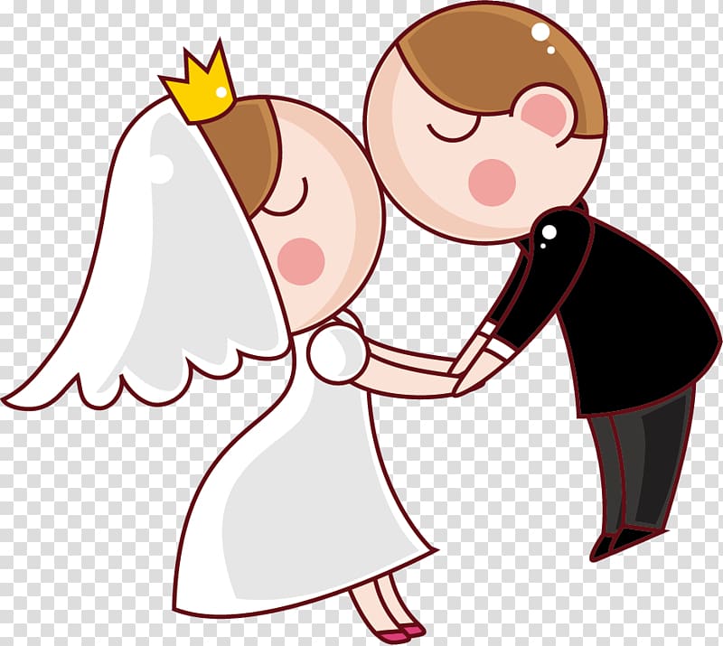 wedding couple illustration, Kiss Wedding, Kissing couple transparent background PNG clipart