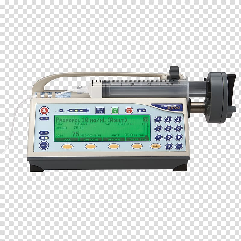 Infusion pump Syringe driver Patient-controlled analgesia Medical Equipment, infusion pump transparent background PNG clipart