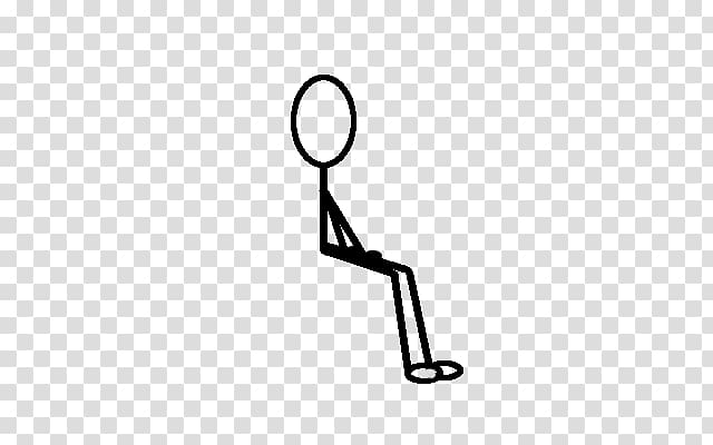 Stick figure Manspreading Sitting Arm, sit down transparent background