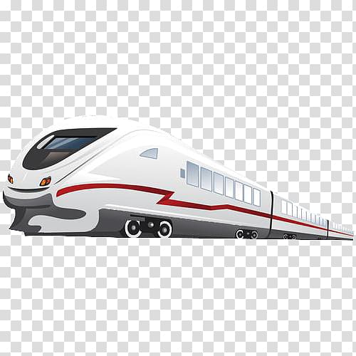 Train Bus Rail transport, High iron red stripe silhouette transparent background PNG clipart