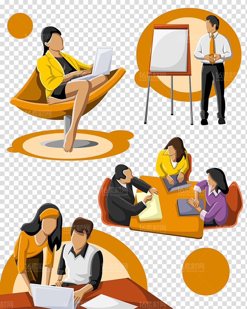 Dessin animxe9 Animation Labor Illustration, Cartoon business people material transparent background PNG clipart
