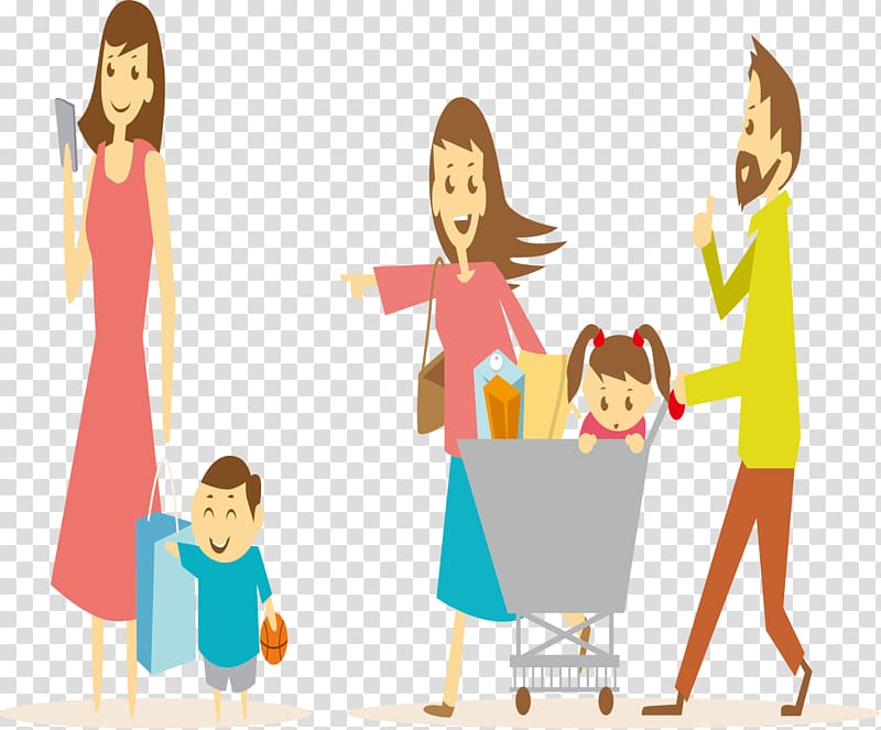 Illustration, family of three transparent background PNG clipart