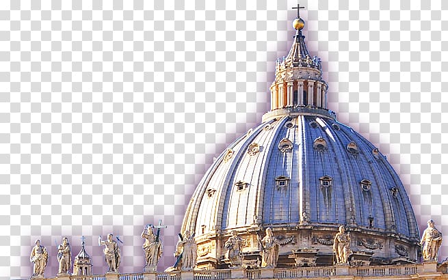 St. Peter\'s Basilica St. Peter\'s Square Medieval architecture Dome, Cathedral transparent background PNG clipart