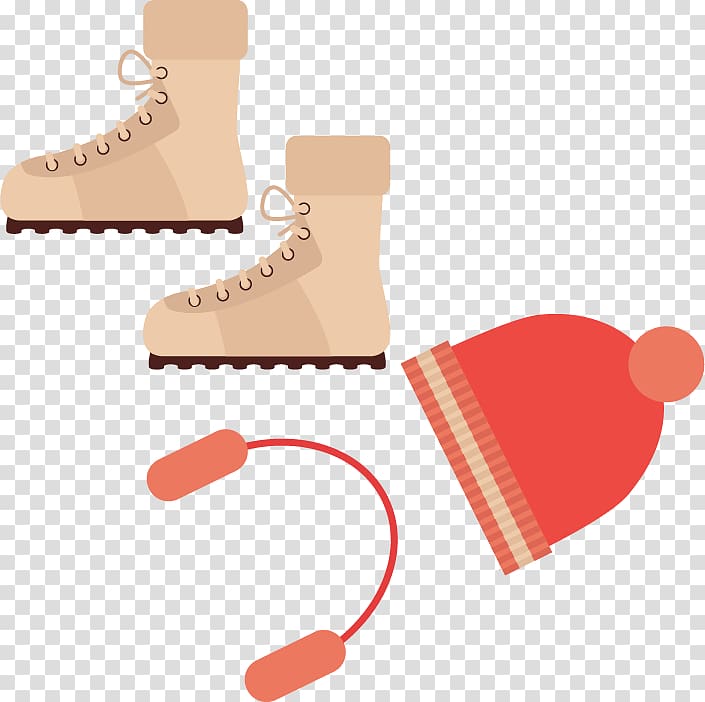 , winter hat warm shoes material transparent background PNG clipart