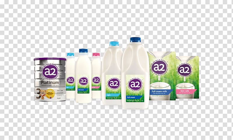 The a2 Milk Company Plastic bottle A2 Milk Company LLC, milk transparent background PNG clipart