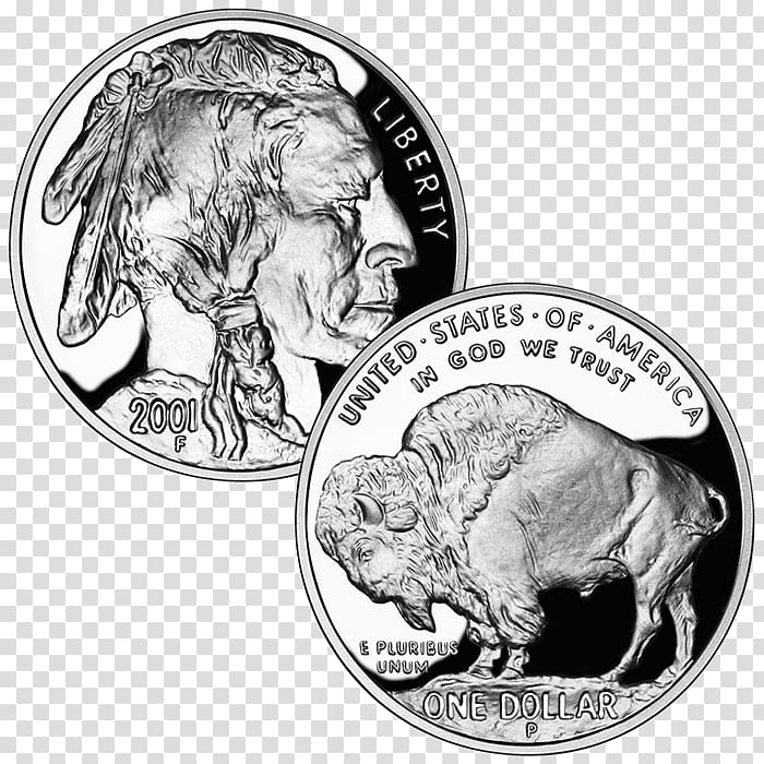Dollar coin American Buffalo United States Dollar Half dollar, Coin transparent background PNG clipart