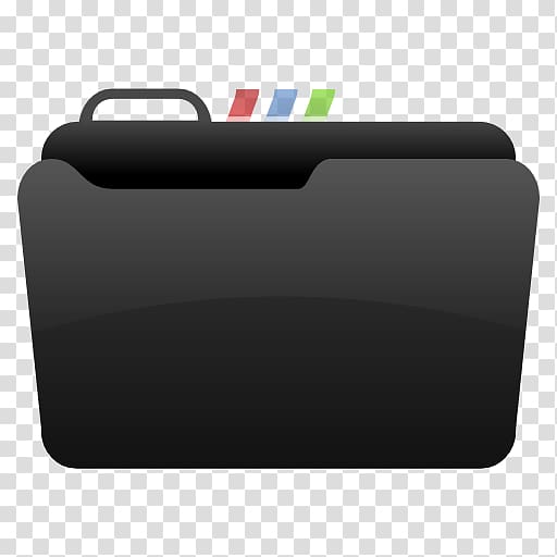Directory Icon, Black folder transparent background PNG clipart