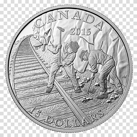 Silver coin Canada Silver coin Dollar coin, pikes peak railway transparent background PNG clipart