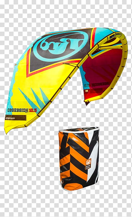 Kitesurfing Windsurfing Foilboard, yellow kite transparent background PNG clipart