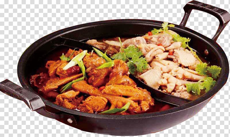 Hot pot Asian cuisine Food Crock, Duck pot transparent background PNG clipart