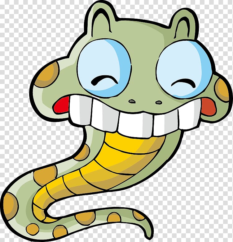 Snake The Interpretation of Dreams by the Duke of Zhou Chinese zodiac Reptile, Cartoon zodiac Snake transparent background PNG clipart
