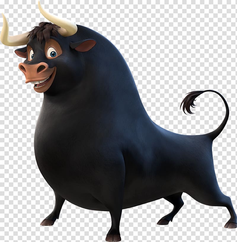 black bull character, The Story of Ferdinand Film Animated cartoon Valiente Animation, Movies transparent background PNG clipart