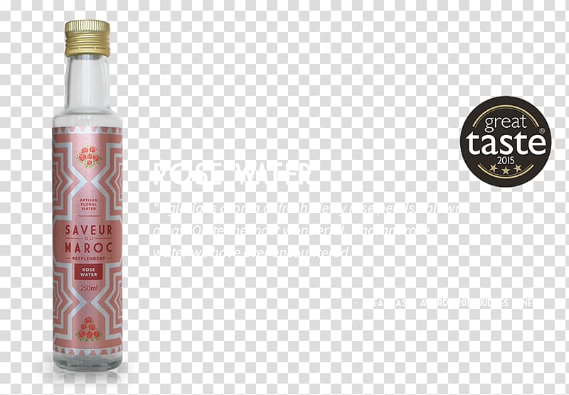 Liqueur Extract Spice Drops Glass bottle Saveurs du Maroc Rose Water, 15 august transparent background PNG clipart
