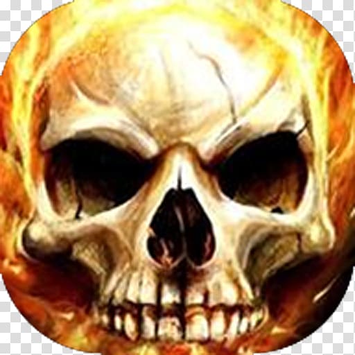 Human skull symbolism Desktop Fire Flame, skull transparent background PNG clipart