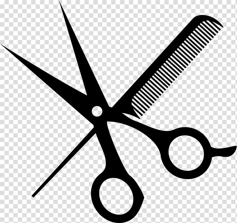 Comb Hairdresser Hair-cutting shears Beauty Parlour Scissors, scissors transparent background PNG clipart