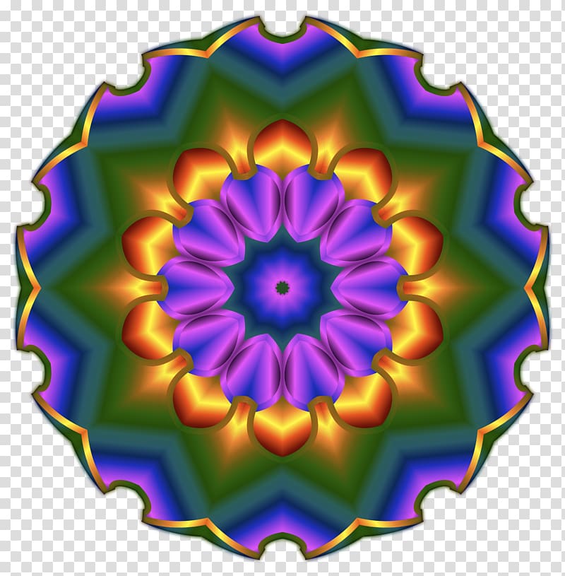 Kaleidoscope Symmetry Violet Purple Flower, mandala transparent background PNG clipart
