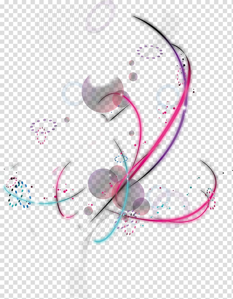 Light Color Computer file, Color lines Creative halo light effect transparent background PNG clipart