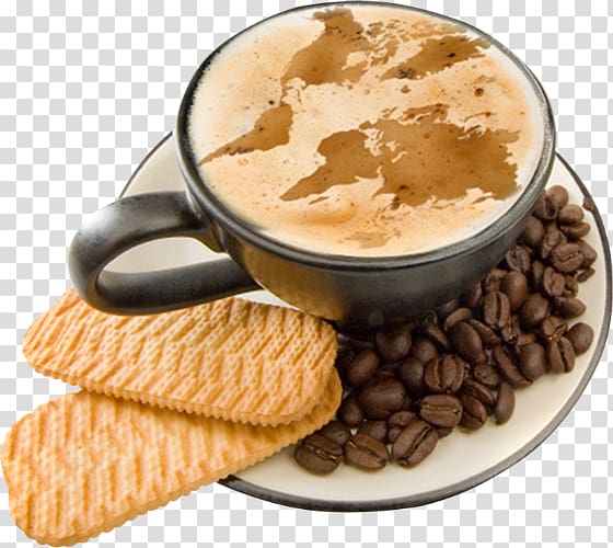Coffee Cafe Latte Tea Espresso, coffee biscuits transparent background PNG clipart