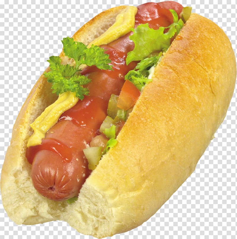 Nathan\'s Hot Dog Eating Contest Hamburger Sausage Corn dog, Hot dog transparent background PNG clipart