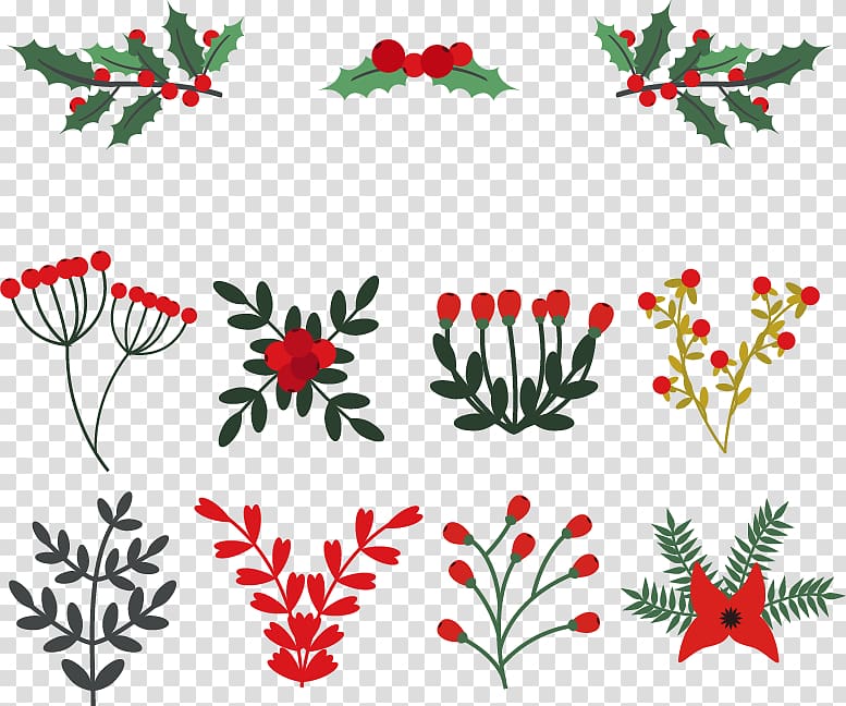 Winter , 11 kinds of winter flowers transparent background PNG clipart