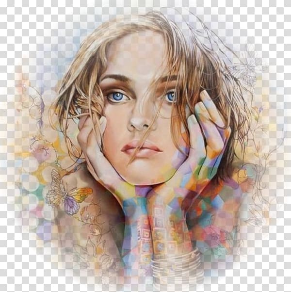 Greta Gerwig Painting Art Woman, Visage transparent background PNG clipart