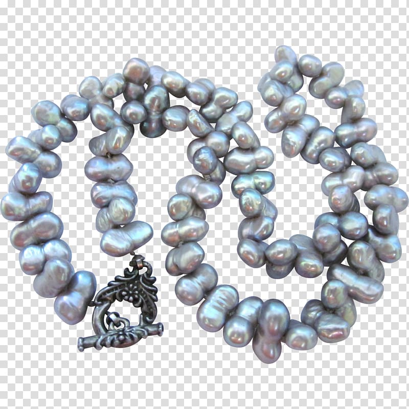 Cultured freshwater pearls Bracelet Sterling silver Necklace, necklace transparent background PNG clipart