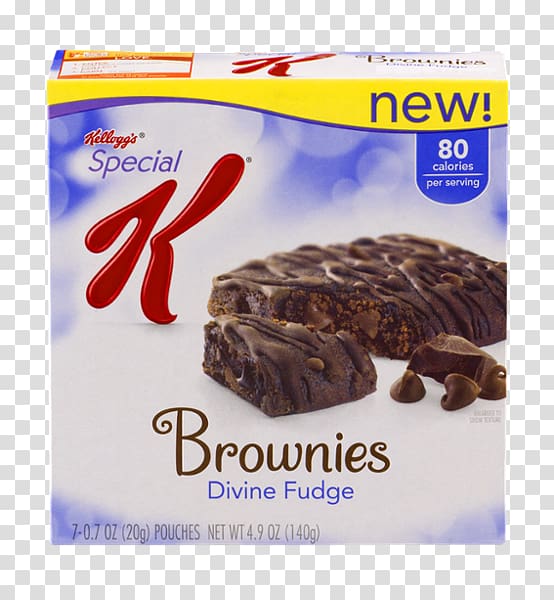 Chocolate brownie Blondie Fudge Special K Kellogg's, Frozen Non Vegetarian transparent background PNG clipart