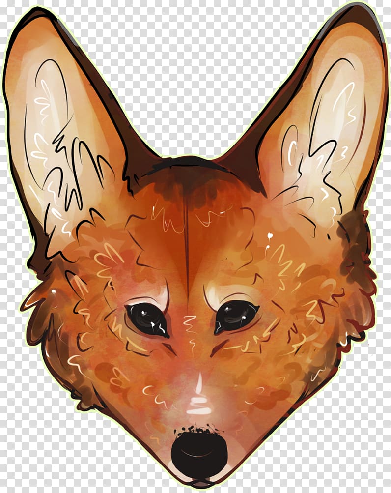 Red fox Whiskers Snout Mask, mask transparent background PNG clipart