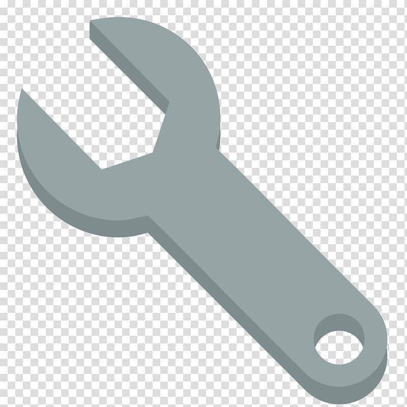 gray open wrench , angle tool hardware accessory, Wrench transparent background PNG clipart